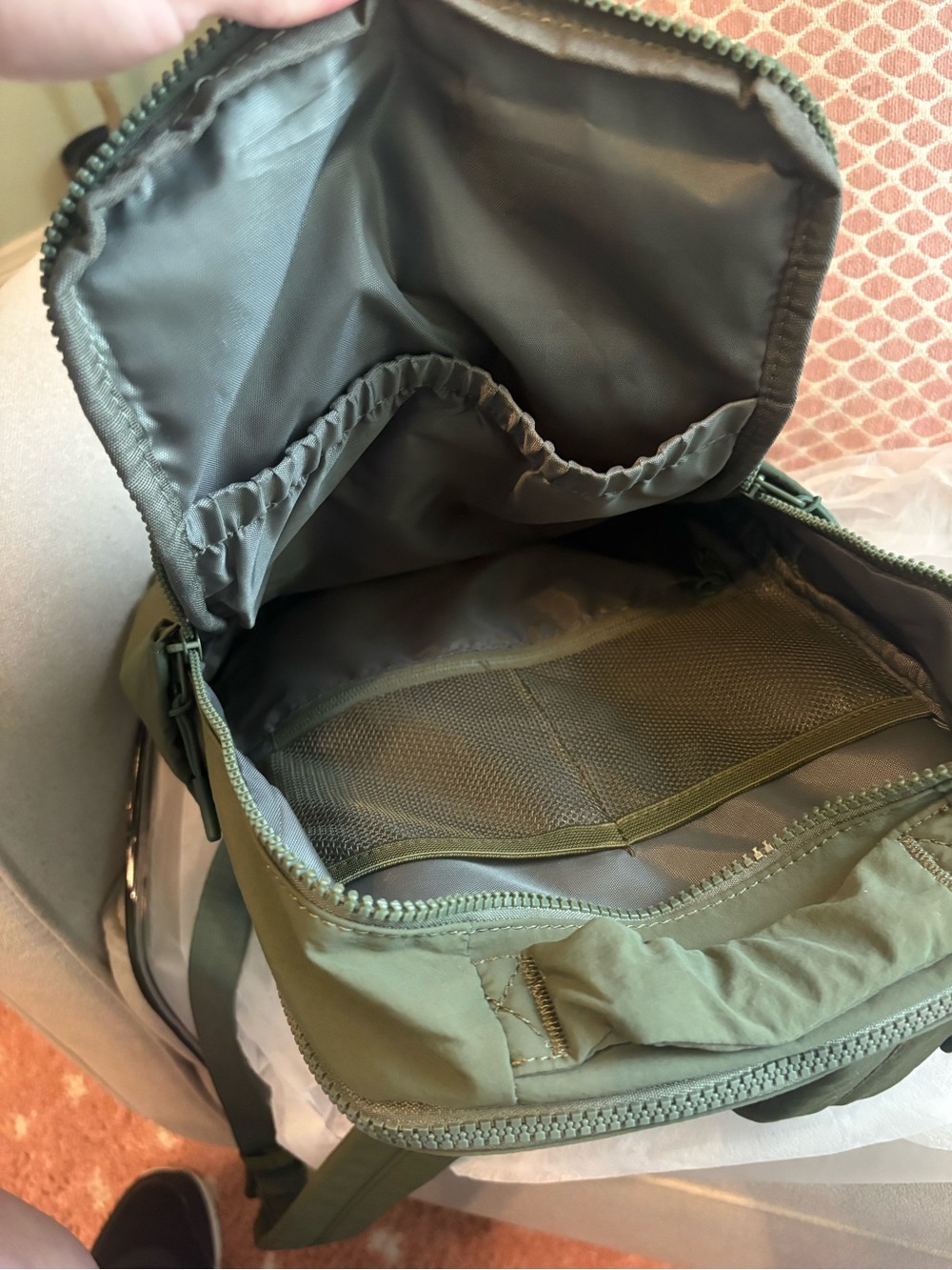 Olive Green Emmafy Backpack - Picture 4 of 5